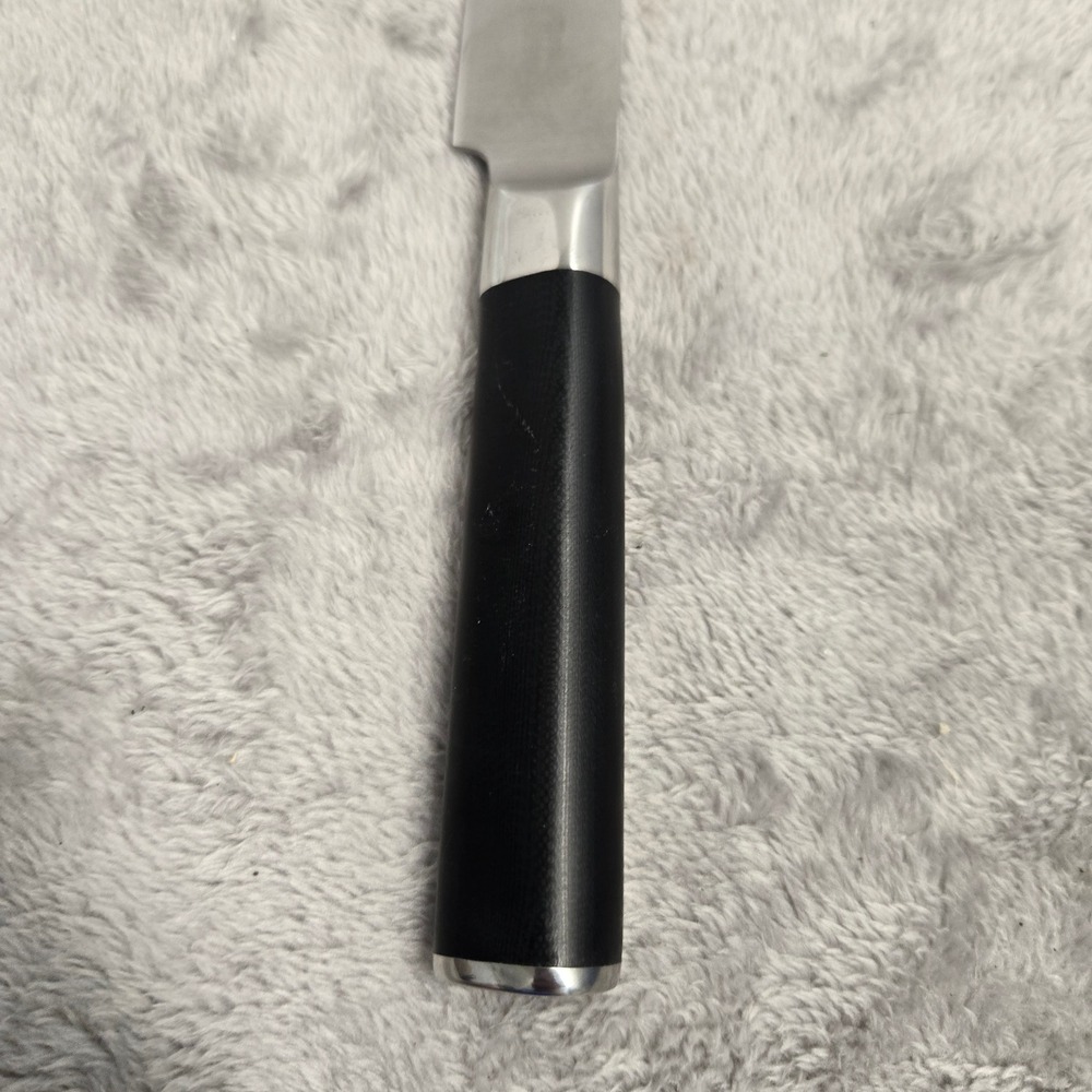 Kamikoto Japanese Honshu Steel 7.5 Inch Utility Slicing Knife Black Handle - Picture 9 of 9